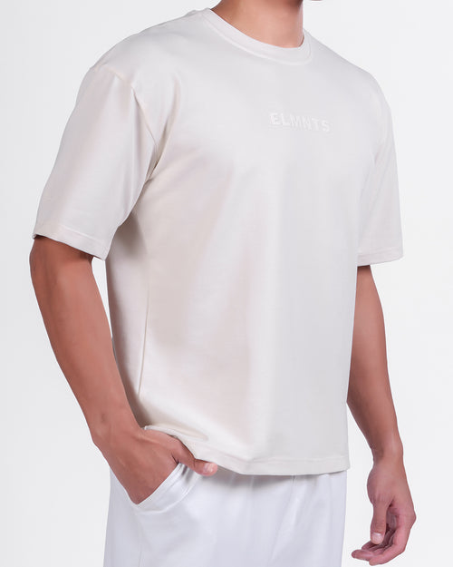 Bone White Oversized Tee — Signature - 2