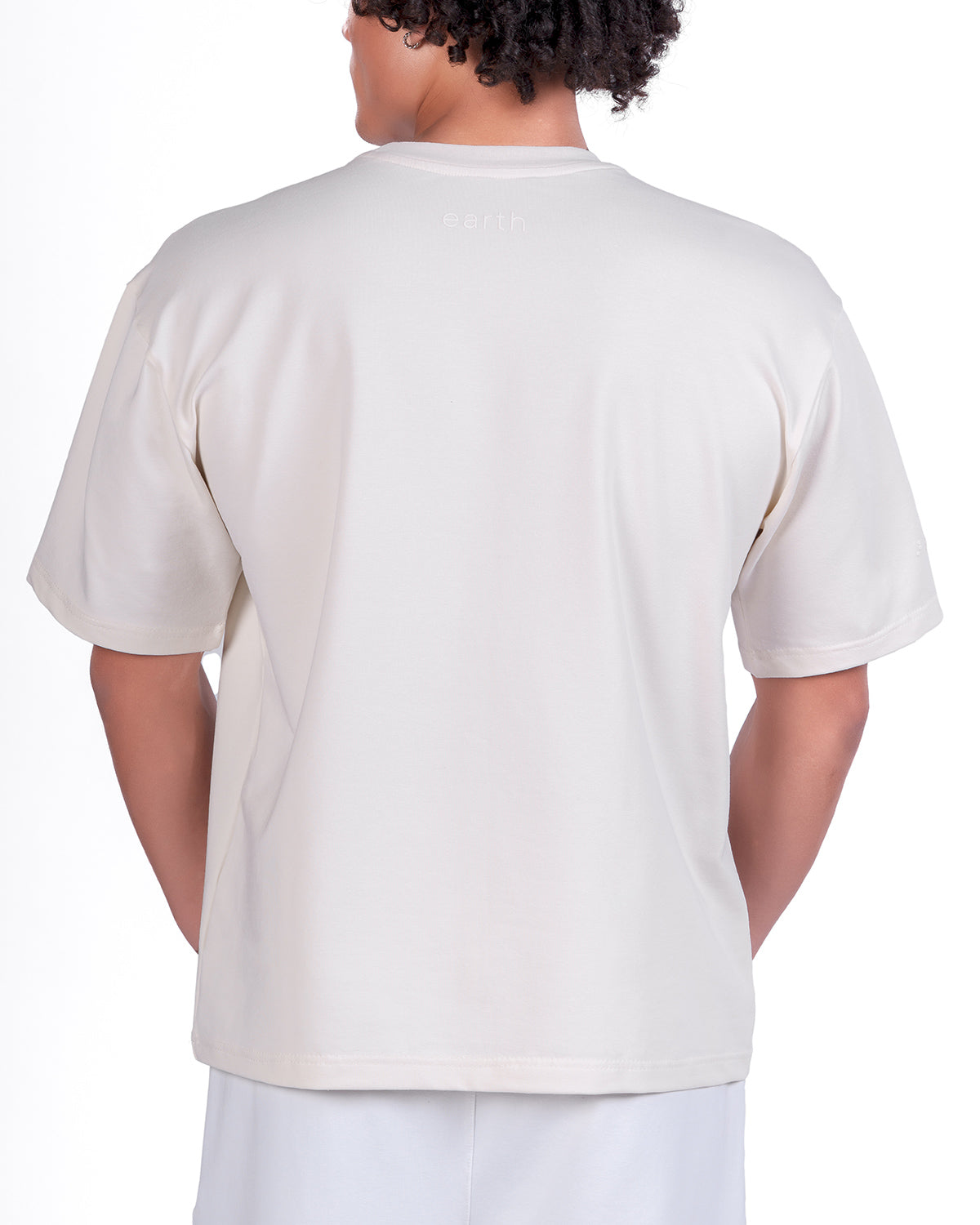 Bone White Oversized Tee — Signature - 3