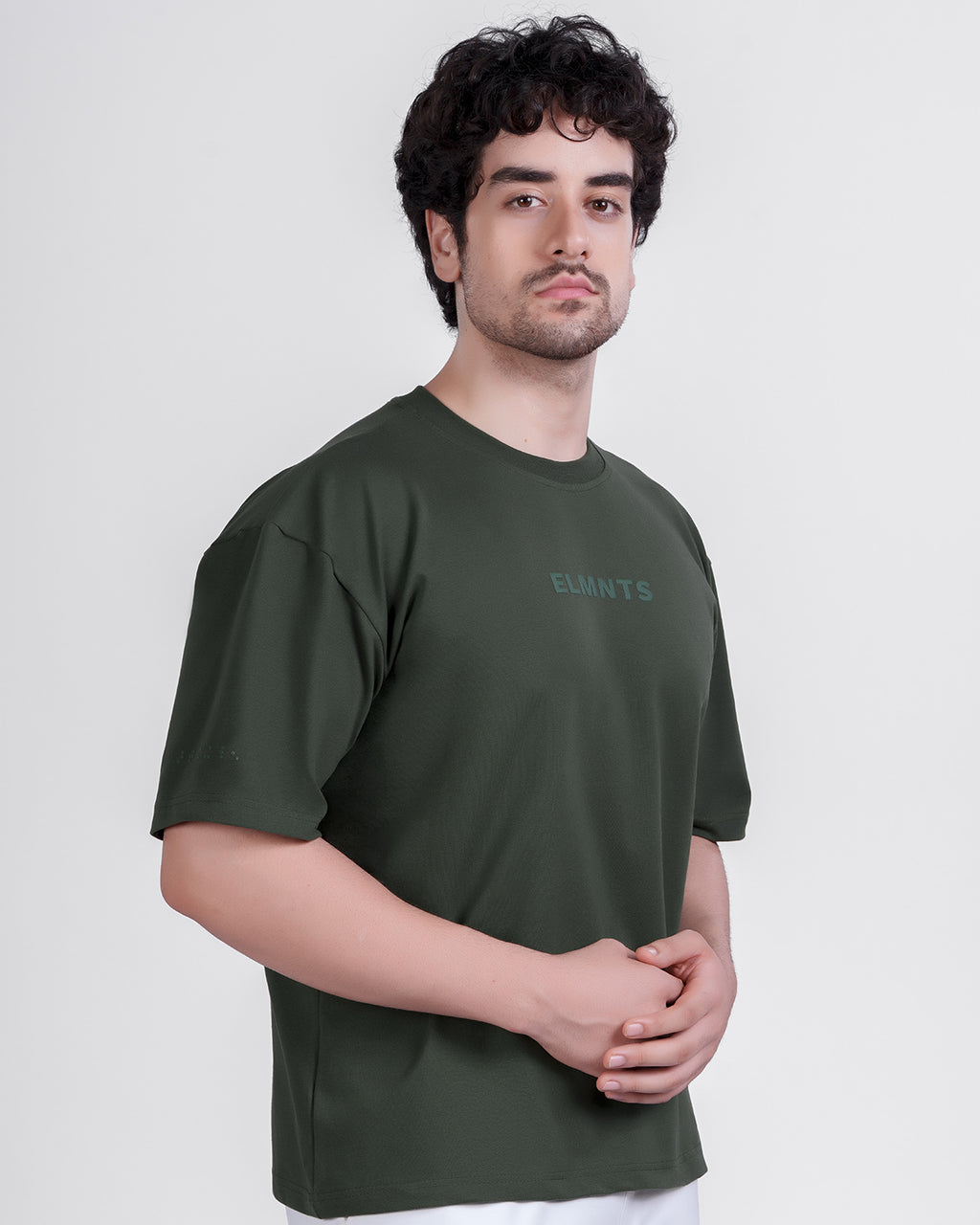 Moss Green Oversized Tee — Signature - 2
