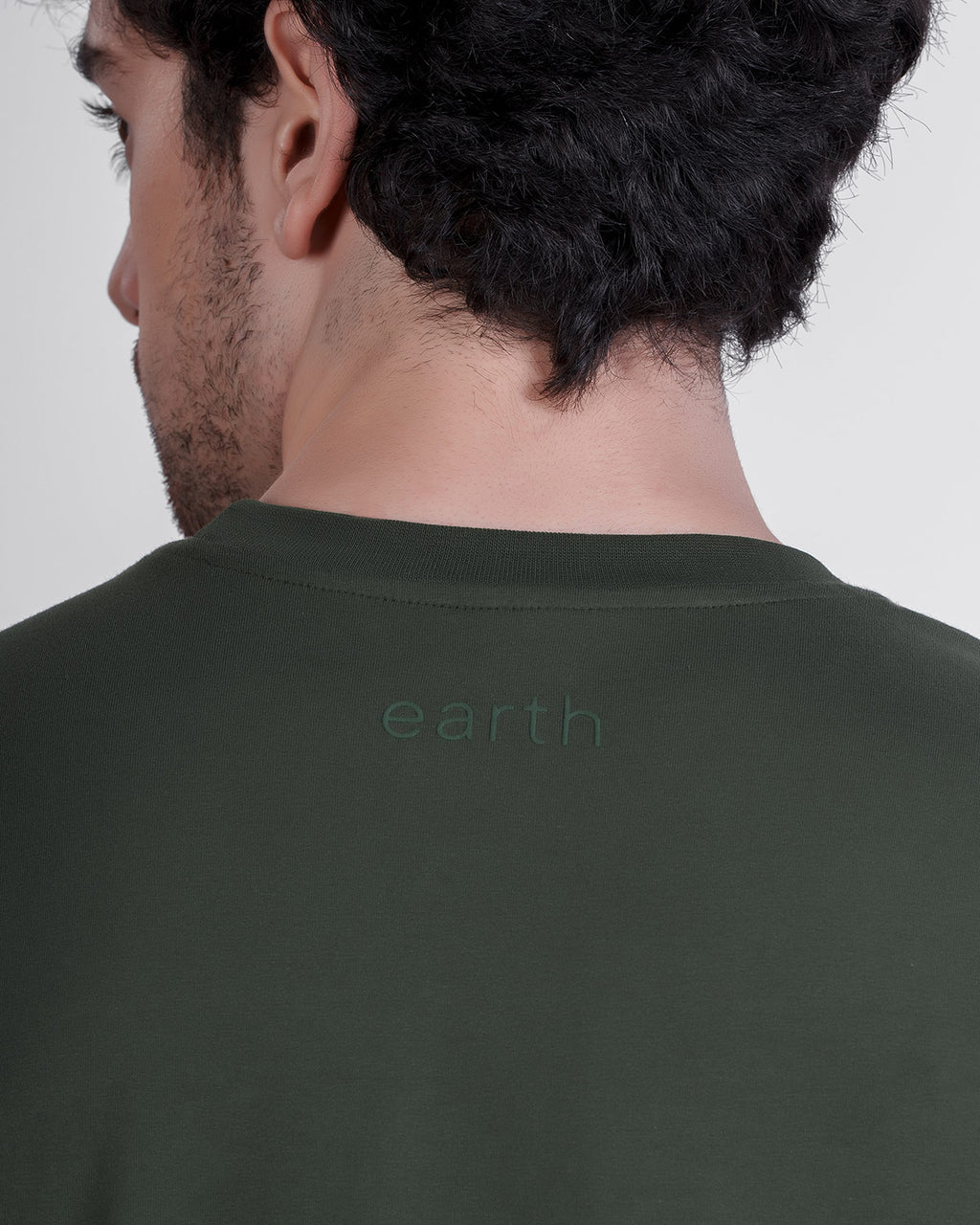 Moss Green Oversized Tee — Signature - 4