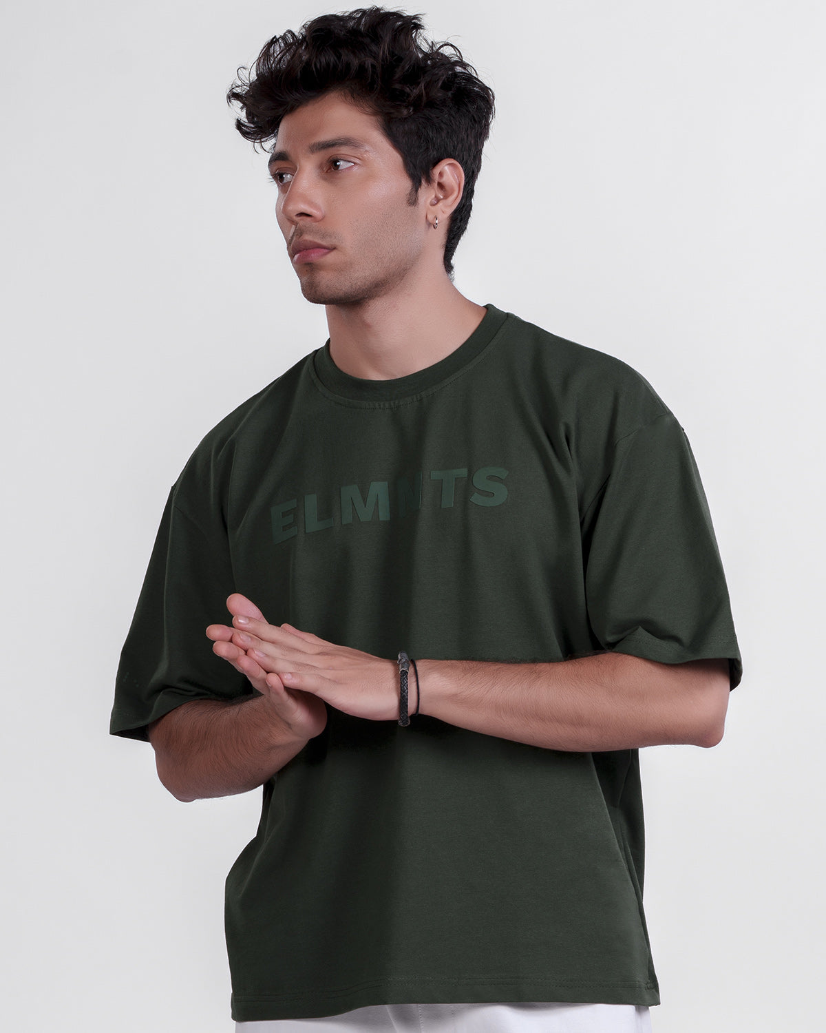 Moss Green Oversized Tee — Statement