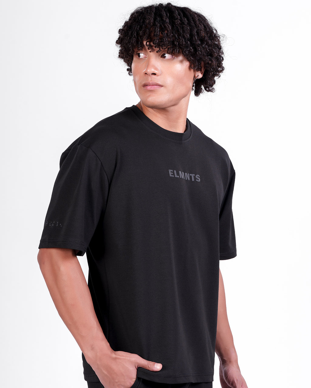Pitch Black Oversized Tee — Signature - 2