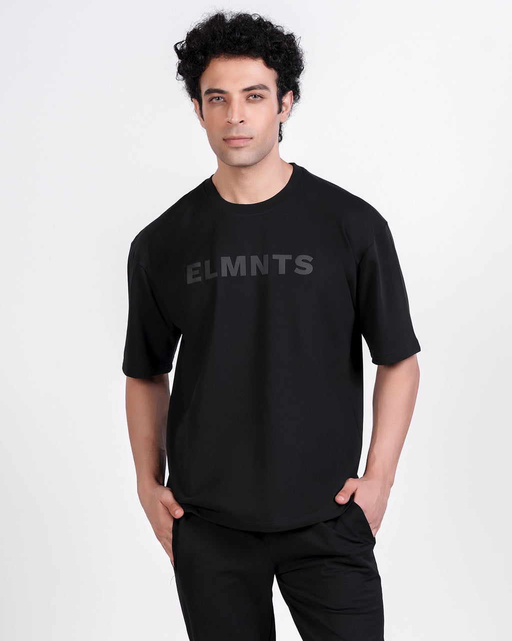 Pitch Black Oversized Tee — Statement