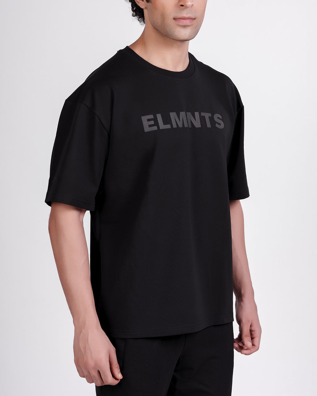 Pitch Black Oversized Tee — Statement - 2