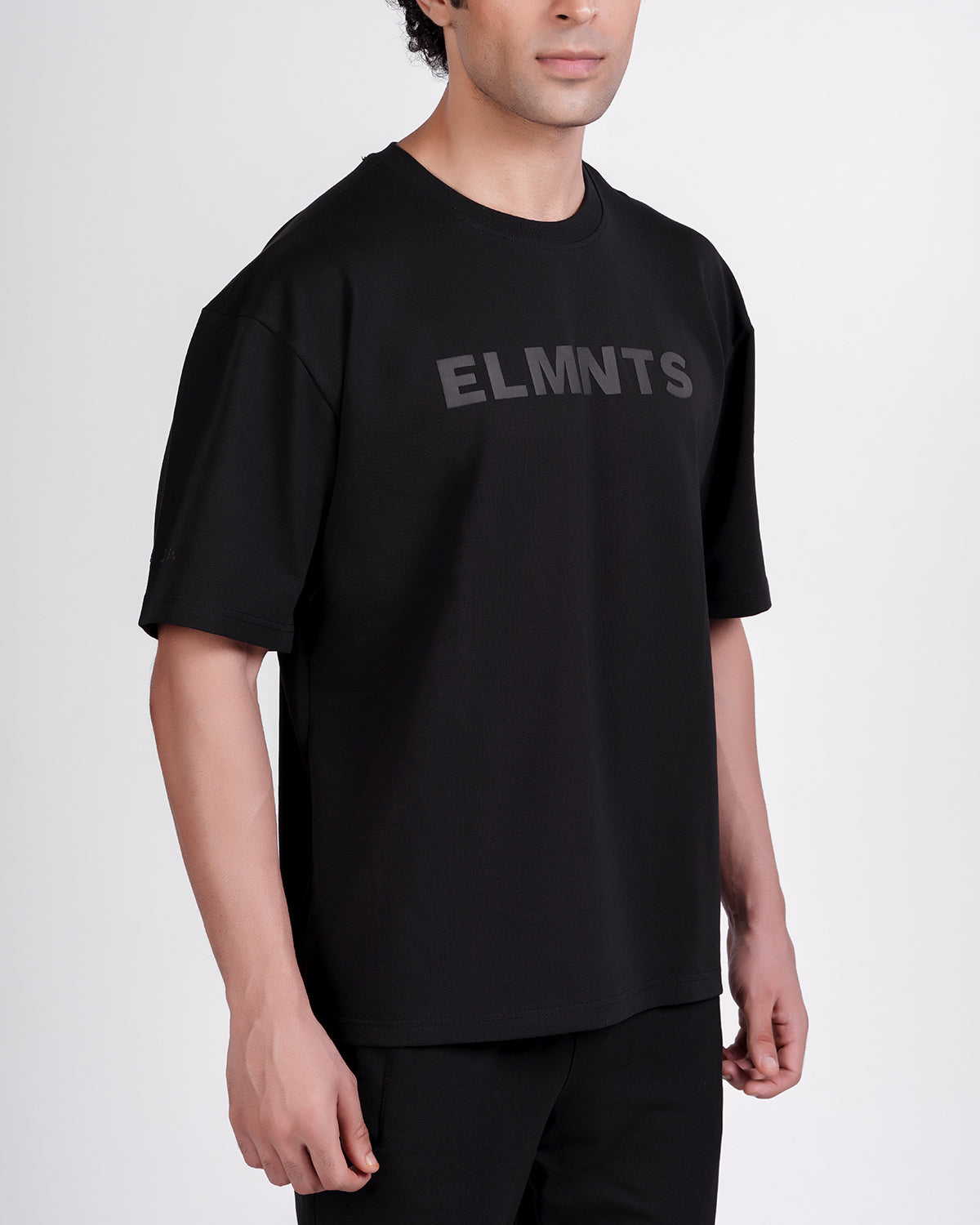 Pitch Black Oversized Tee — Statement - 2