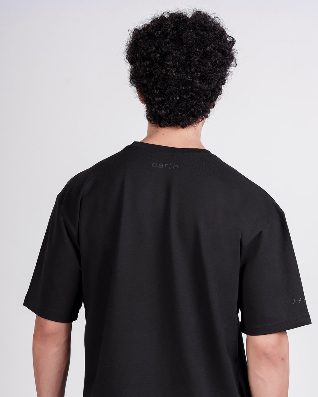Pitch Black Oversized Tee — Statement - 3