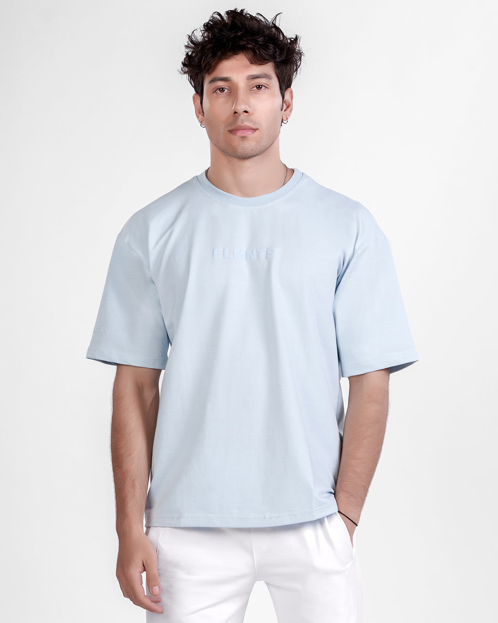 Powder Blue Oversized Tee — Signature