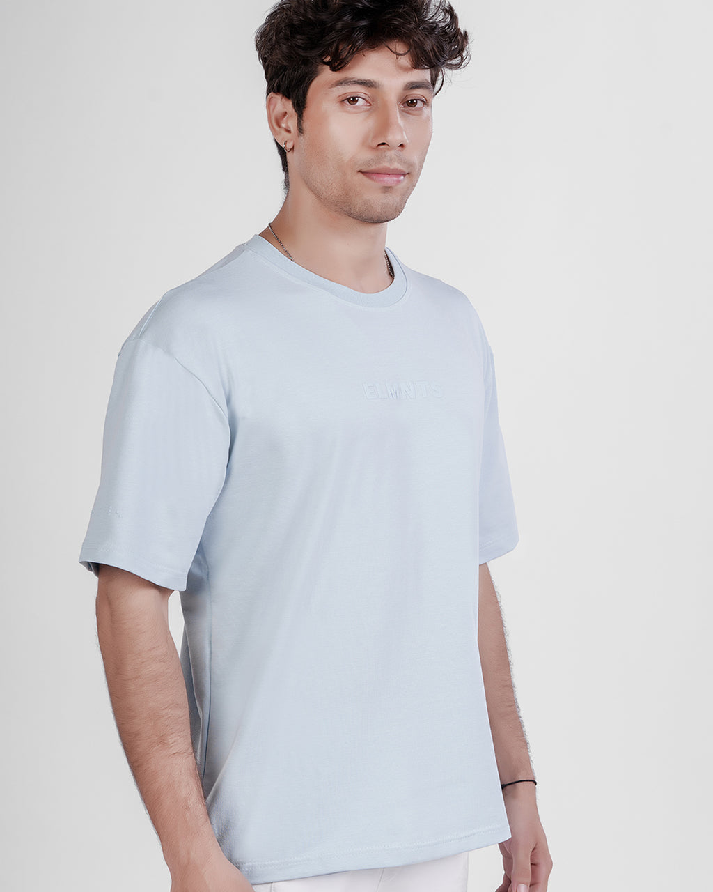Powder Blue Oversized Tee — Signature - 2