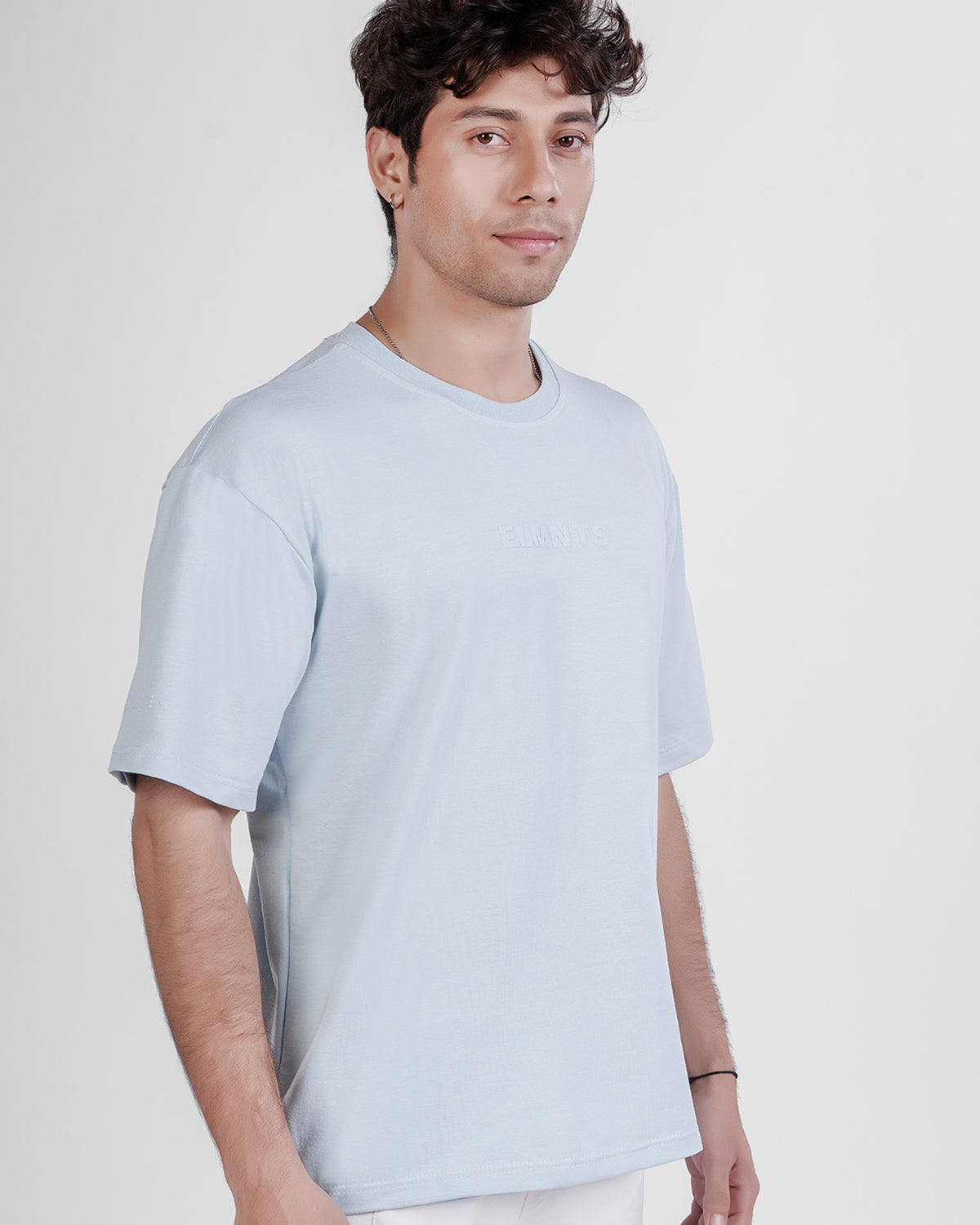 Powder Blue Oversized Tee — Signature - 2