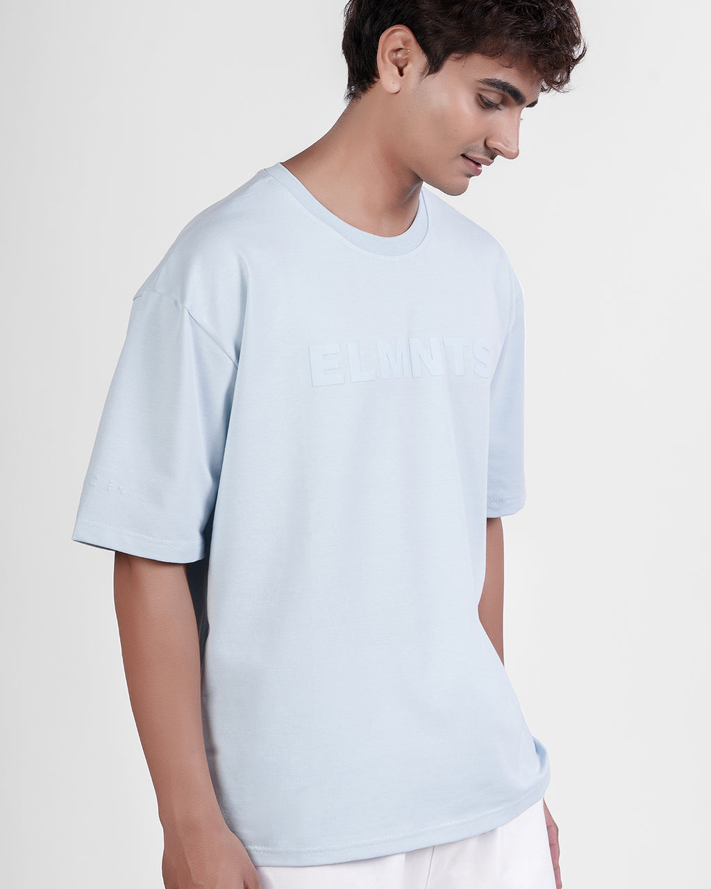 Powder Blue Oversized Tee — Statement - 3