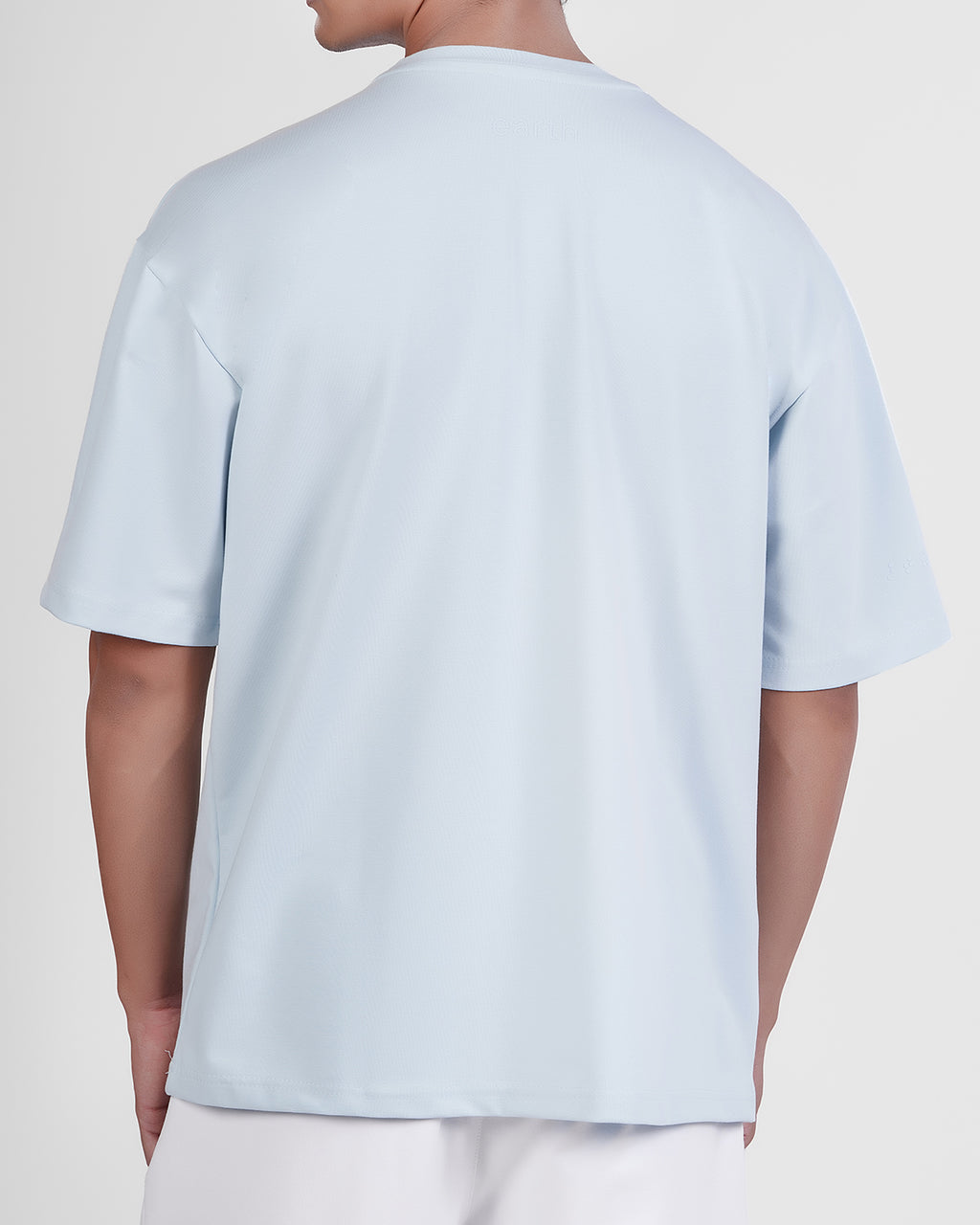 Powder Blue Oversized Tee — Statement - 4