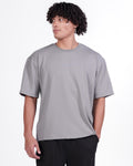 Stone Grey Oversized Tee — Signature