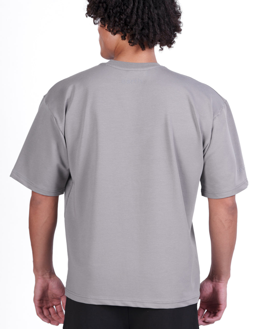 Stone Grey Oversized Tee — Signature - 3