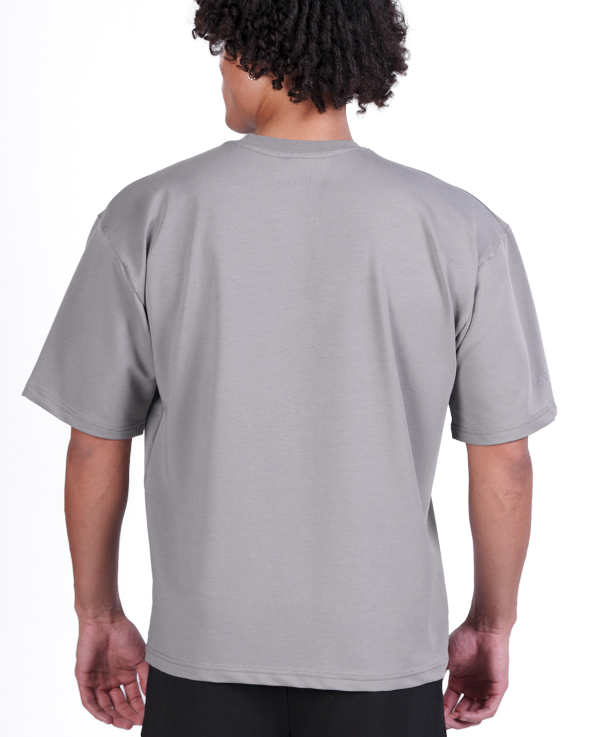 Stone Grey Oversized Tee — Signature - 3