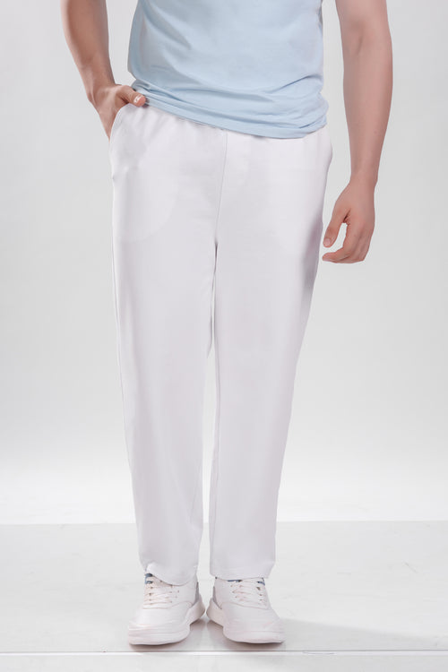 Bright White Korean Fit Pants