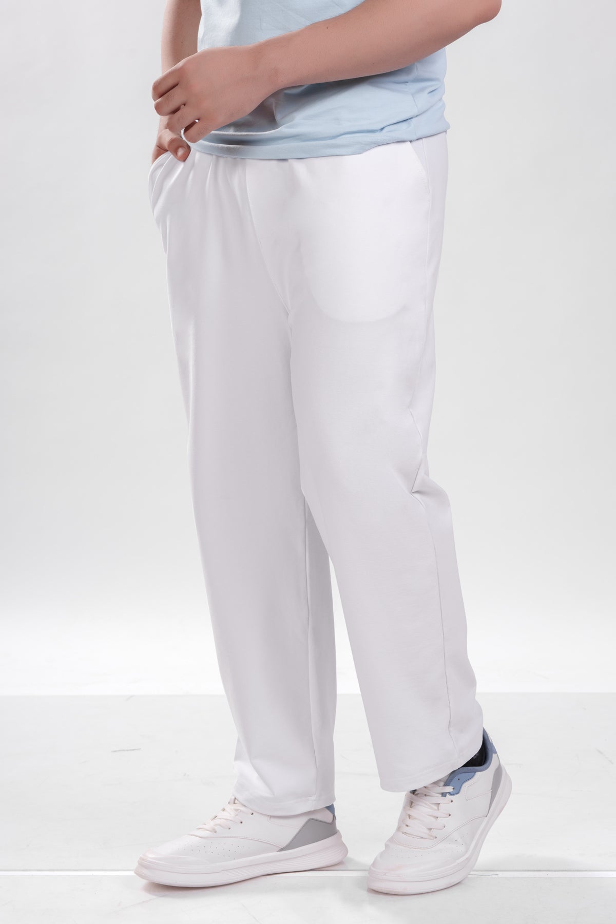 Bright White Korean Fit Pants - 2