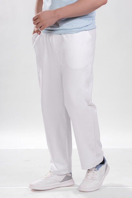 Bright White Korean Fit Pants - 2