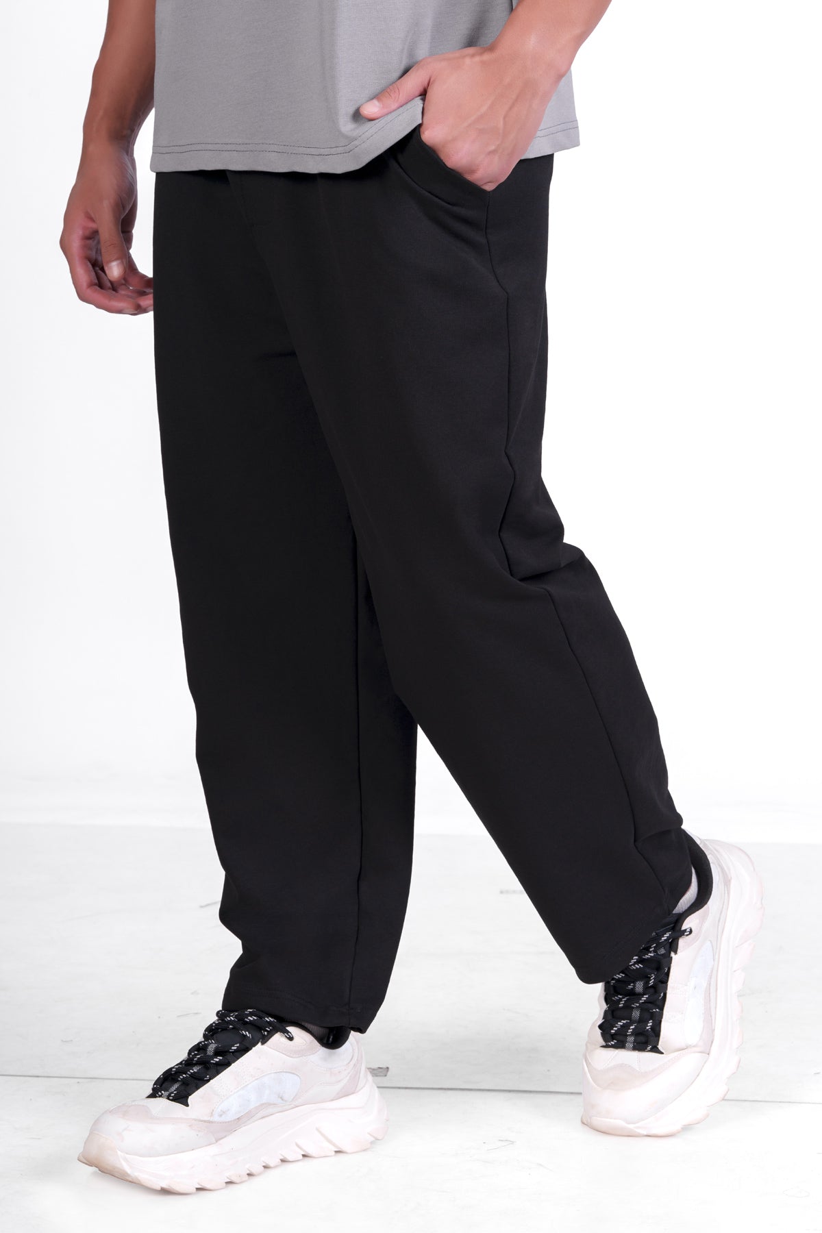 Pitch Black Korean Fit Pants - 2