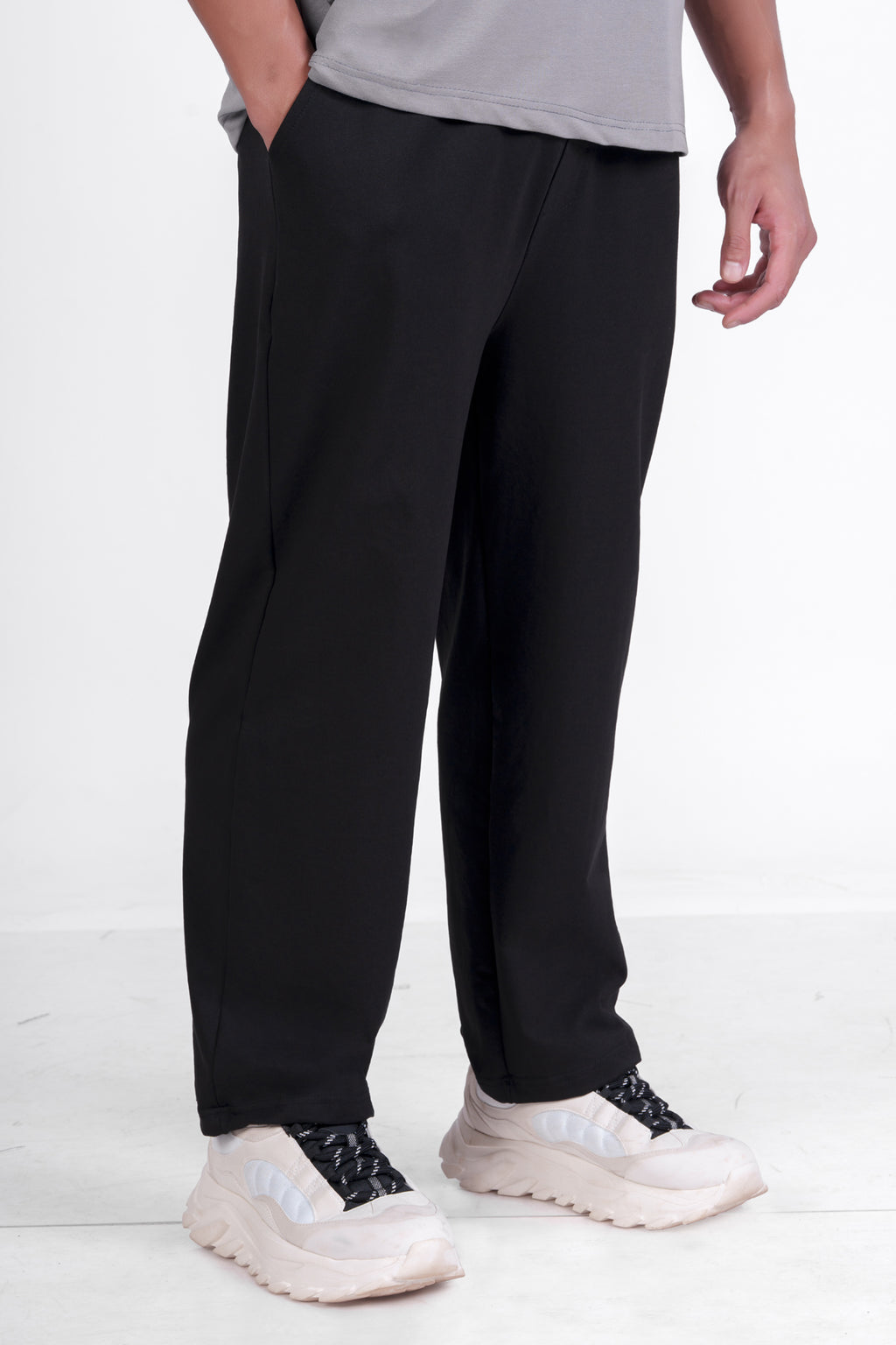 Pitch Black Korean Fit Pants - 3
